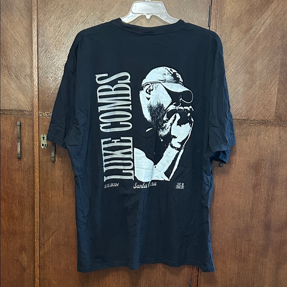 Luke Combs Black Graphic T-Shirt 5/18/2024 concert in Santa Clara size 3X